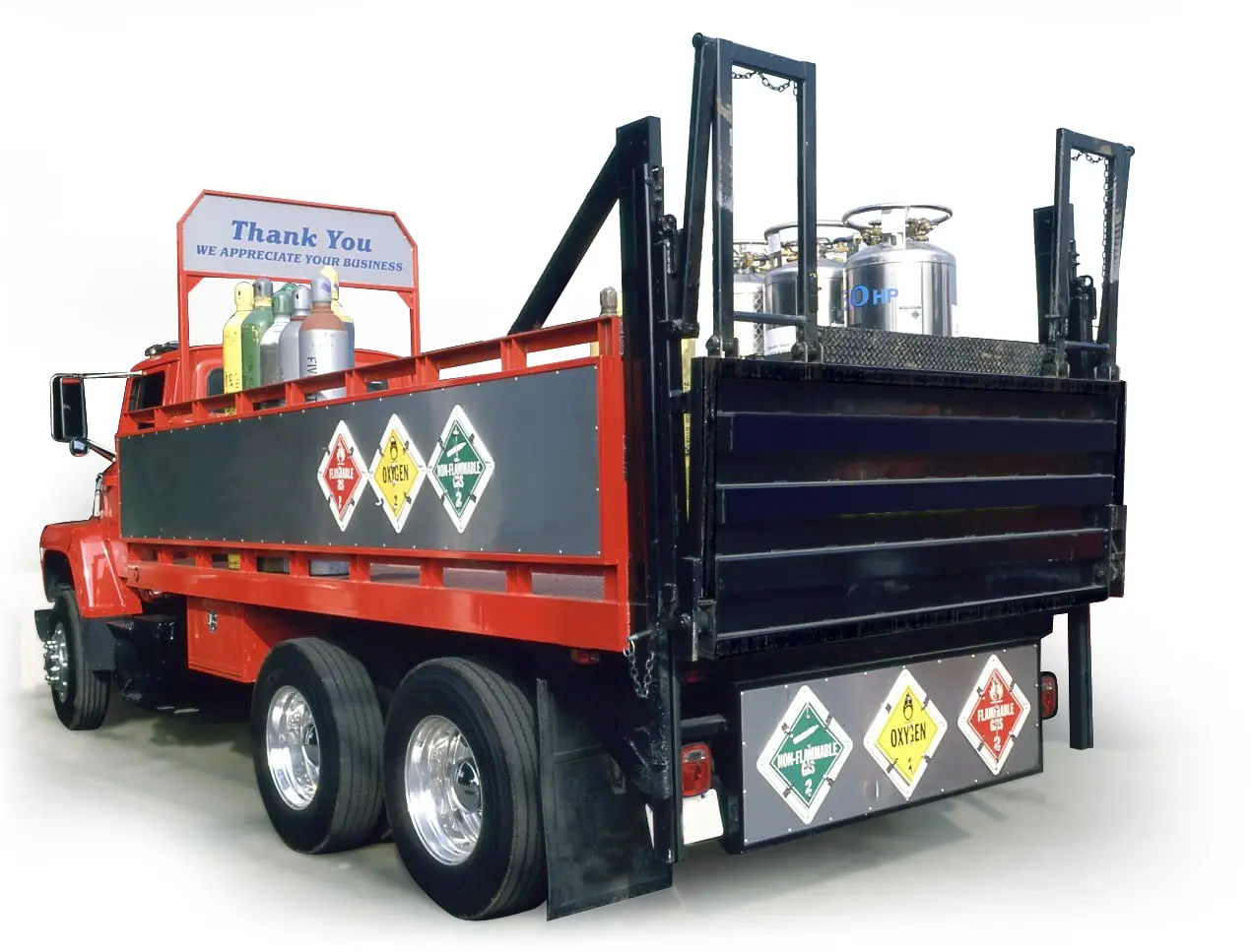 CAMION DE LIVRAISON DE GAZ ÉQUIPÉ DU HAYON ÉLÉVATEUR MAXON RC-CS RAILIFT™