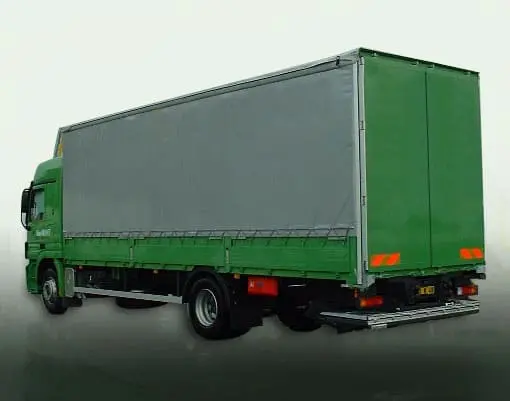 TRUCK EQUIPPED WITH MAXON GPST - SLIDELIFT - TAIL ELEVATOR UNDERNEATH