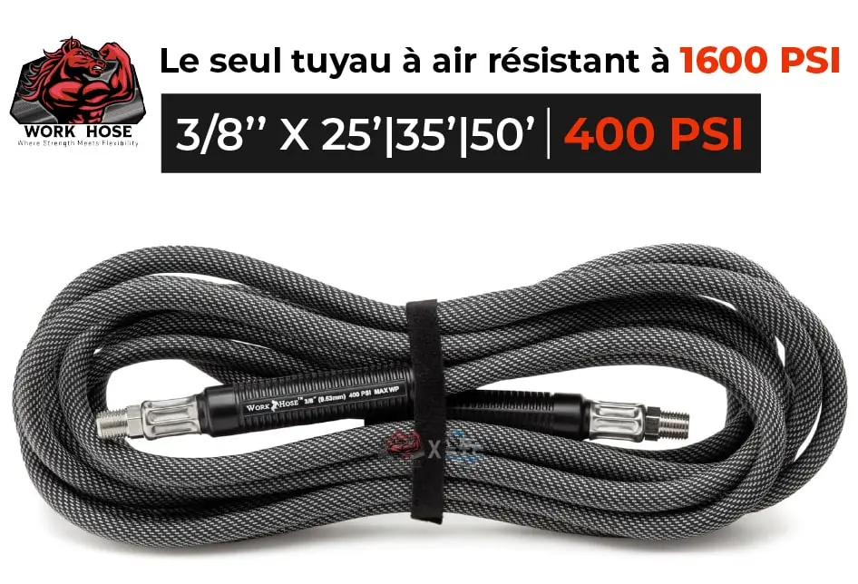 Tuyau à air 3/8″ Ultra-Léger | 400PSI | WorkHose