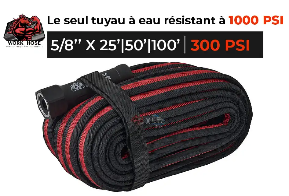 Tuyau à eau WorkHose™ 5/8” Ultra-Léger | 300PSI